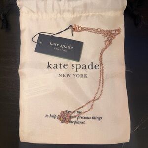 Kate Spade Glittering Rose Gold Pendant Necklace